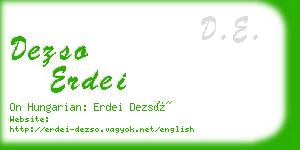 dezso erdei business card